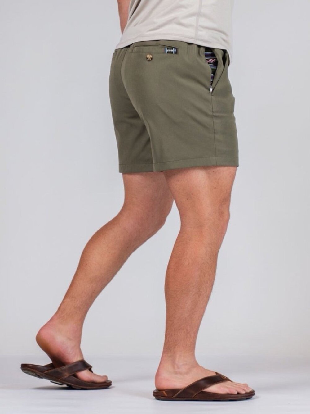 Wowie Shorts Men's Large Olive Daily 7 inch Stretch Performance Golf Chino New